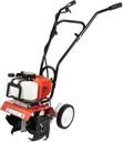 Garden Tiller, Mini Gasoline Tiller, 52CC Two-Stroke Mini Tiller Cultivator, Hand Rotary Cultivator Rototiller Garden Tool 6500-7000r/min Speed