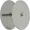 Door Knob Hole Cover Plate 2-5/8'' Diameter – Silver, Paintable Steel Construction for Lock and Knob Holes, Maintains Home Door Security