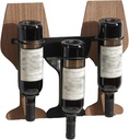 Home Bar Wall Mounted Wine Rack, Wooden Metal Hanging Display Holds 3 Bottles, Elegant Storage for Kitchen Dining Room Bar Wine Cellar