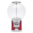 Vintage Vending Machine with Key,Lockable Large Capacity Candy Gumball Dispenser Toy Vending Machine for Game Stores (Red)