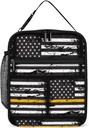 911 Dispatcher Thin Yellow Flag Lunch Bag Insulated Leakproof Cooler Tote Cute Box for Work Picnic Camping with Handle & Pocket