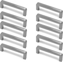10Pcs 5 Inch/128mm Furniture Door Pull, Stainless Steel Cabinet Pulls, Modern Cupboard Hardware Handles Pull, Drawer Dresser Knobs (Brush)