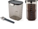 Progressive International ProKeeper+ Clear Plastic Airtight Food Baker's Kitchen Storage Organization Container Canister Set with Magnetic Accessories, 2- Piece Set (Coffee 4.3-Quart)