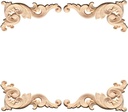 4pcs Wood Carved Corner Onlay Applique Woodcarving Decal Door Cabinet Frame Corner Onlay Unpainted Furniture-J202