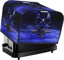 Oven Cover Kitchen Bread Machine Protector,4 Slice Toaster Cover For Home,Fingerprint Coaster Cover,Kitchen Small Appliance,Steel Skull