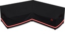 Turtle Life Patio Sectional Sofa Cover, Outdoor Heavy Duty Durable UV Water Resistant Anti-Fading L Shaped Couch Cover, Black, 90" L (on Each Side) x 33.8" D x 33.8" H