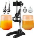 Commercial Grade Citrus Juicer, Juicer Machine for Commercial, Includes 2 Moulds and 2 Small Juicers, Easy Juice Extraction(Black)