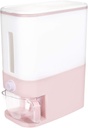BBG 20 Lbs Pink Rice Dispenser, Plastic Food Storage Container, Large Rice Storage Container with Lid, Moisture Proof Household Cereal Dispenser Bucket, Sealed Grain Container Storage for Kitchen