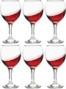 Vikko Stemmed Wine Glasses - Set of 6, 8.75 Ounce, Thick and Durable, Clear