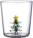 Yuly 3D Drinking Glass Cup With Christmas Tree Figurine Inside Stemless Glass For Wine Water Milk Goblet-Drinking Glass Cup Christmas Tree Goblet-Festive-atmosphere