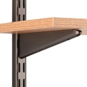 Knape & Vogt John Sterling Dual Trak Adjustable Wood Shelf Bracket, 7-Inch, Bronze, 0122-7BRZ