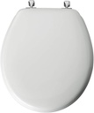Bemis Mfg Mayfair Toilet Seat Rnd Wh/Chrm