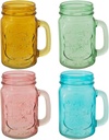 Hobby Lobby Retrowear Mason Jar Glass Mugs, 15.25 Oz, Set of 4, Multicolor