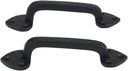 A29 Black Door Handle Pull, Heavy Duty Long Kitchen Cabinet Handles, Antique Cabinet Pulls, Door Handles, Closet Handle, Gate Cast Iron Finish,