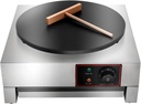 16 Inch Commercial Crepe Maker, 110V 1700W Electric Pancake Maker, Non-stick Crepe Pan for Kitchen, Snack Stand, Dessert Shop, Temperature Adjustable