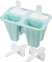 Silicone Popsicle Mold Set DIY Ice Cream Maker 6-Cavity Ice Mold Sticks Creative and Practical for Homemade Desserts and Treats