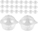 50pcs Cupcake Holders Plastic Pastry Containers for Events and Parties for Displaying Baked Goods Safely Food Grade Stackable for Holidays and Catering