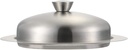 DOITOOL 1pc Stainless steel butter box antique butter dish dispenser container Food Serving Cover round butter plate Stainless Steel Butter Keeper vintage butter dish pp combination cream
