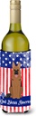 Caroline's Treasures BB3062LITERK Patriotic USA German Shepherd Wine Bottle Hugger Bottle Cooler Sleeve Hugger Machine Washable Collapsible Insulator Beverage Insulated Holder