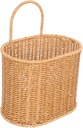OUNONA Hanging Storage Bins Wall Decor Rattan Basket Room Decor Plastic Woven Wall Mount Organizer for Kitchen Bathroom