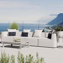 Modway EEI-4381-WHI Saybrook Patio Upholstered 4-Piece Sectional Sofa in White