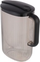 Iced Tea Pitcher Plastic Pitcher with Pour Spout Lid Water Hot Cold Beverage Jug Iced Tea Juice Carafes for Water Juice Black with Lid, 75Oz