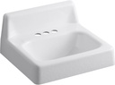 Kohler K-2867-0 Wall Mount Single Bowl Bathroom Sink White