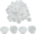100PCS 10mm (3/8") White Plastic Plugs Hole Plugs Plastic Flush Type Hole Plugs Snap in Locking Hole Tube for Holes Cabinet Hole Plugs (White)