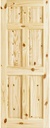 Colonial Six Panel Knotty Pine Passage Door, 32" x 80" x 1.375"