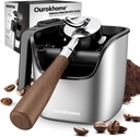 Ourokhome Knock Box Espresso Accessories, The Latest Patented Stainless Steel Espresso Machine Tool for Coffee Ground with Removable Knock Bar, Handle and Lid, Dishwasher safe, 4.8 inch