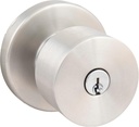 Copper Creek Metro Entry with Round Rosette Door Knob in Satin Stainless