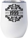 Floral Vintage 1999 Wine Glass 26 Years Cup 26th Birthday Funny Tumbler Gift