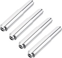 4 Pack Toilet Paper Holder Roller Replacement Plastic Spring Loaded,Silver Toilet Paper Holder,Toilet Paper Spring Rod Bathroom Hardware,Modern Bathroom Fixture,Paper Holder Insert (Chrome Big End)