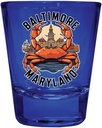 R and R Imports Baltimore Maryland Design D Souvenir Full Color 2oz Shot Glass Blue 2-Pack