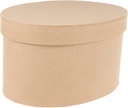 IMIKEYA Oval Kraft Paper Cookie Jar Box Cake Container Box for Shipping Packaging Storage
