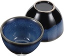 GLEAVI 2pcs Japanese Style Ceramic Sake Cups Set Glazed Finish Elegant Sake Serving Cups for Home for Tea and