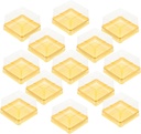 50Pcs Moon Cake Packing Containers with Transparent Dome Lids Lightweight Dessert Boxes for Cakes Cupcakes Egg Yolk and Pastries Baking Holders for Food Storage and Transport