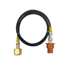 SODA Maker Quick Connect Adapter to External CO2 Tank Soda Club W/90cm Hose Duo Terra Art W21.8-14,CGA320,G3/4(W21.8 Gold)