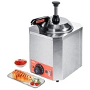 VEVOR Hot Cheese Pump, 2.3 Qt Nacho Cheese Warmer with Pump, Stainless Steel Hot Fudge Warmer with Pump 650W Cheese Dispenser, 30-110℃ Temp Adjustable, for Hot Fudge Cheese Caramel