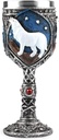 Wolf Goblet Stainless Steel, Resin 3D Wine Chalice Goblet Cup Kitchen Party Hosting Decorative Holiday Souvenirs (White)