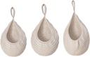 1set Teardrop Woven Hanging Storage Basket for Kitchen Bathroom and Living Room Lightweight Thread Design for Fruits Vegetables and Decorative Use