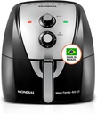 MONDIAL Air Fryer - 8.6 Quart Extra-Large Air Fryer, 2 Simple Dial Controls, 1800 Watts - Quick Heat Circulation Technology, Low Fat Cooking Less Calories - Removable Squared Basket - Black