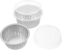 25pcs Cake Boxes Lids Cheese Cake Carriers Aluminum Foil Ice Cream Cups Silver