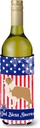 Caroline's Treasures BB3322LITERK USA Patriotic Red Border Collie Wine Bottle Hugger Bottle Cooler Sleeve Hugger Machine Washable Collapsible Insulator Beverage Insulated Holder