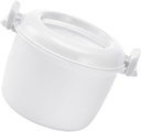 Ciieeo Thermal Lunch Box Container for Rice Large Microwavable Cooker Rice Microwave White re-usable