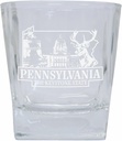 R and R Imports Pennsylvania Souvenir 10 oz Engraved Whiskey Glass Rocks Glass 4-Pack