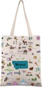FEELMEM Montana Travel Gift Montana Vacation Canvas Tote Bag Montana Trip Souvenir Shoulder Bag Montana Merchandise