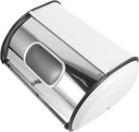 Stainless Steel Bread Box Vintage Style Black Large for Kitchen Countertop
