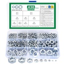 Metric Hex Nuts Assortment Kit, 430 Pcs Stainless Steel Hex Nuts Set, Hex Hardware Nuts, Coarse Thread Hexagon Nuts for Screw Bolts, M2 M2.5 M3 M4 M5 M6 M8 M10 M12