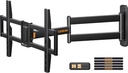 Perlegear Corner TV Wall Mount Long Arm TV Mount Bracket for 32-75 Inch TVs-Full Motion Wall Mount with 32.37” Extension & Swivel Articulating Arm & Tilt, MAX VESA 600x400mm, Holds up to 100 lbs
